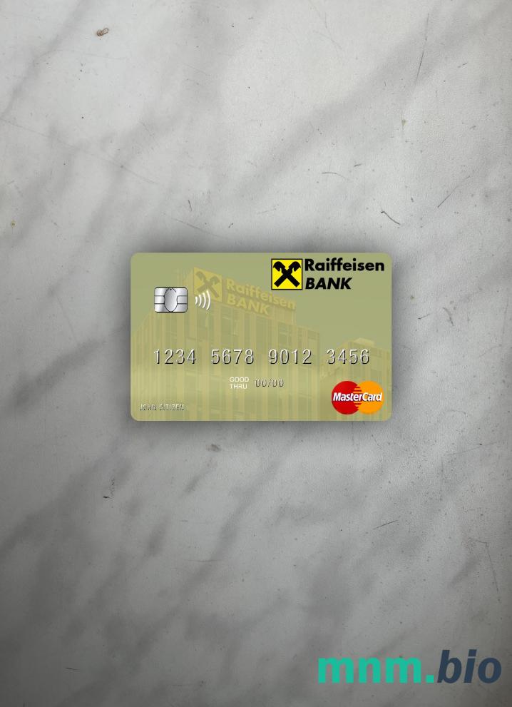 Serbia Raiffeisen banka a.d. Beograd wygląd zdjęcia mastercard skan PSD + zdjęcie